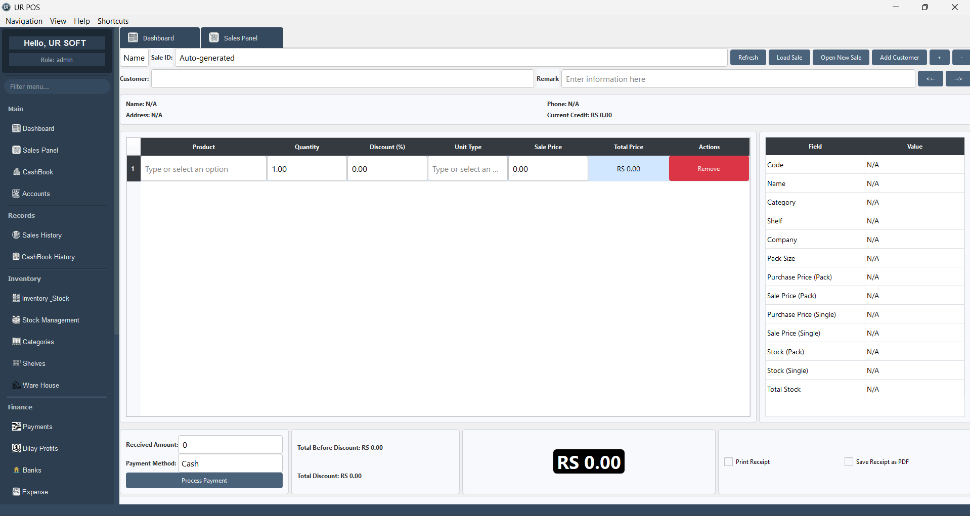 Sales Panel